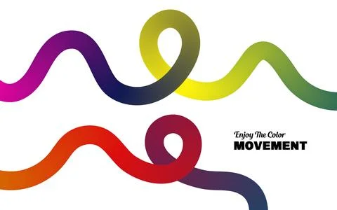 Symmetrical undulating waves with smooth color transitions illustrating mov.. Stock Illustration