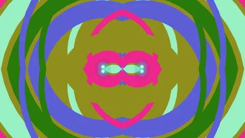 Symmetrical Vibrant Psychedelic Abstract Liquid Pattern Vidéo 332126459