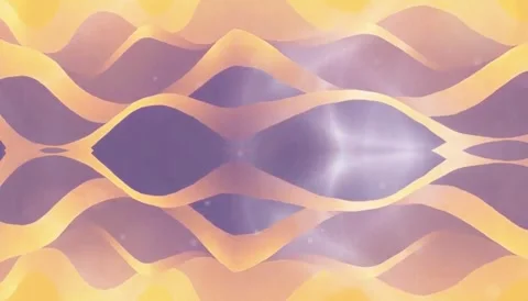 Symmetrical Wave Pattern with Golden Accents Video stock 306208615