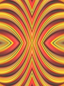 Symmetrical wavy pattern. Minimal creative design 3d render digital illustration Illustrazione stock