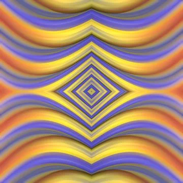 Symmetrical wavy pattern with multi colored texture. Bright color combination Stock Illustration