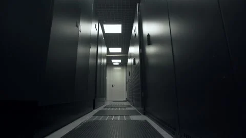 Symmetrically telecommunication racks Stock Footage 171245578