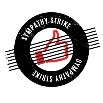 Sympathy Strike rubber stamp Illustrazione stock