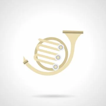 Symphonic orchestra flat color vector icon Stock Illustration