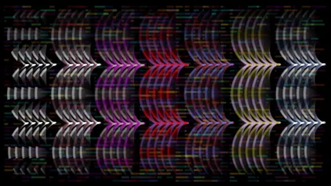 Symphonic Waves Vibrant Light Patterns Motion Background Stock Footage 294243727