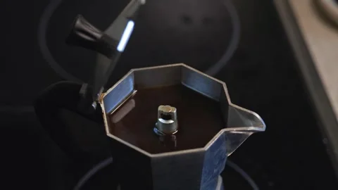 A Symphony of Aromas: Coffee Pot on Stove Stock Footage 278906714