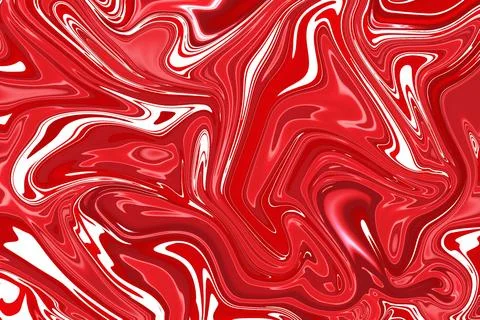 A symphony of colors and dimensions in mesmerizing abstract red liquid marb.. Stock Illustration