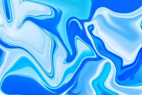 A symphony of fluidity in abstract background of blue and white liquid pain.. Stock Illustration
