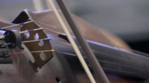 Symphony orchestra the musician's hands play a bow on the violin. Stock Footage 155003280