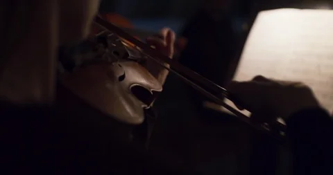 Symphony orchestra violin6 Stock Footage 107014585