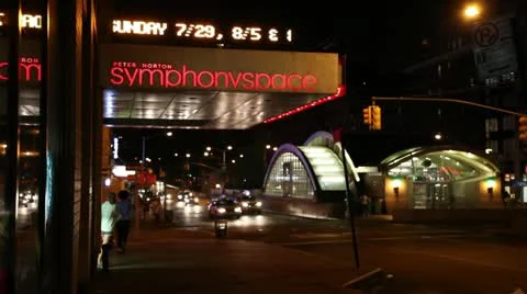 Symphony Space Exterior Stock Footage 21308871