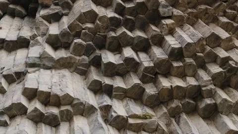 Symphony of Stones, Armenia. Hexagonal stone formations create a stunning Stock Footage 345843331