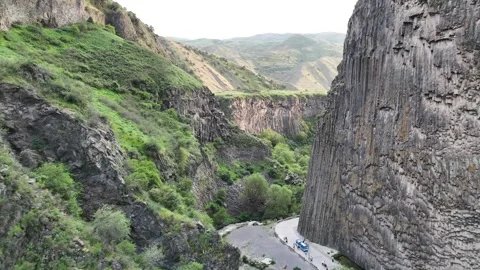 Symphony of Stones drone flying between the peeks Stock Footage 274922581