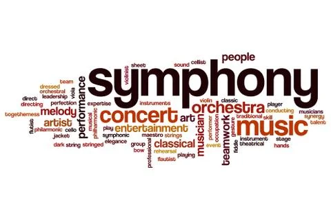 Symphony word cloud Stockillustratie