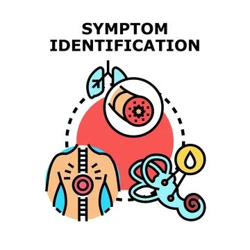 Symptom identification process for health diagnostics Stock Illustration
