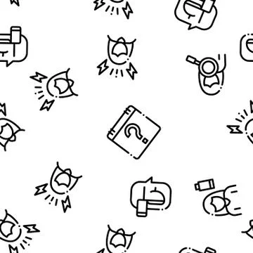 Symptomps Of Pregnancy Seamless Pattern Illustrazione stock