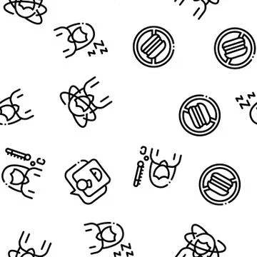 Symptomps Of Pregnancy Seamless Pattern Illustrazione stock
