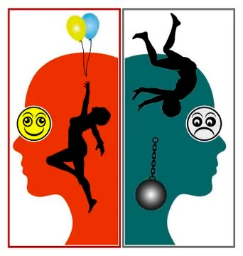 Symptoms of bipolar disorder Illustrazione stock