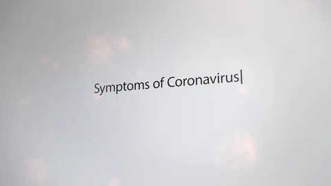 Symptoms of Coronavirus web search request 動画素材 128536809