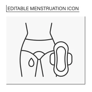 Symptoms line icon Stock Illustration