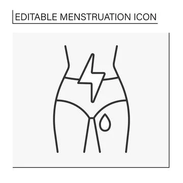 Symptoms line icon Stock Illustration