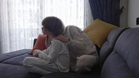 Symptoms of photodermatitis. Mom noticed a rash on the boy's neck. Improper Video stock 183329227