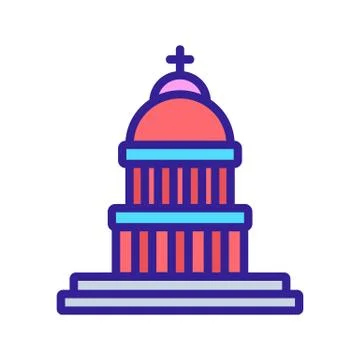 Synagogue appearance icon vector outline illustration Stock Illustration