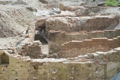 Synagogue archaeological site Stock Photos
