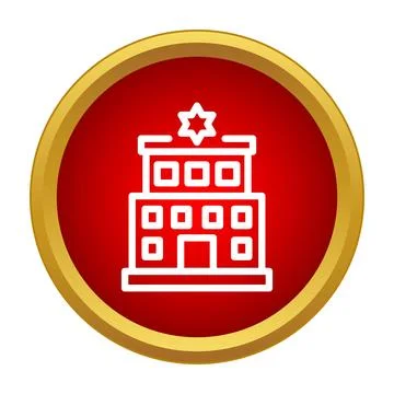 Synagogue building icon with star of david symbol Stock Illustration