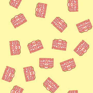 Synagogue building jewish vector seamless pattern Ilustración de archivo