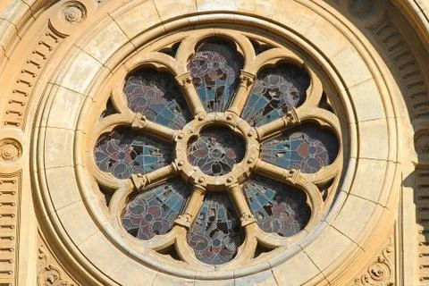 Synagogue Window Romania Foto stock