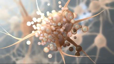 Synapse and Neurons sending electrical signals and chemical signaling Illustrazione stock