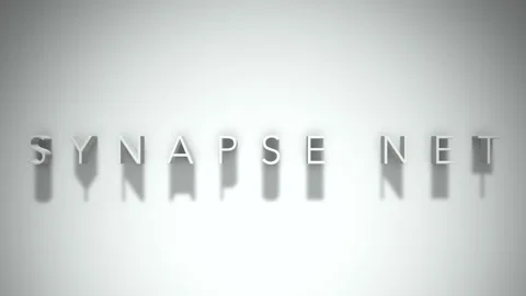 Synapse net 3D title animation with shadows on a white background Stock Footage 297666395