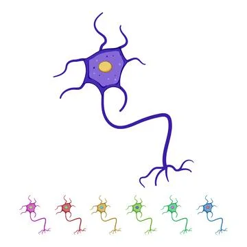 Synapse neurons cartoon vector graphic Illustrazione stock