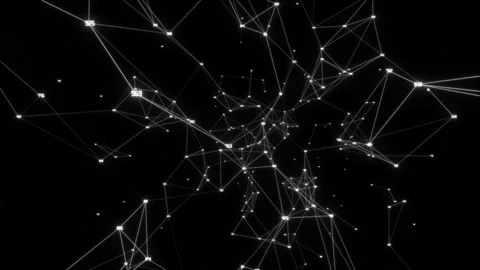 Synaptic connections.Internet of things, background from the chaotically slow Stock Footage 98218450