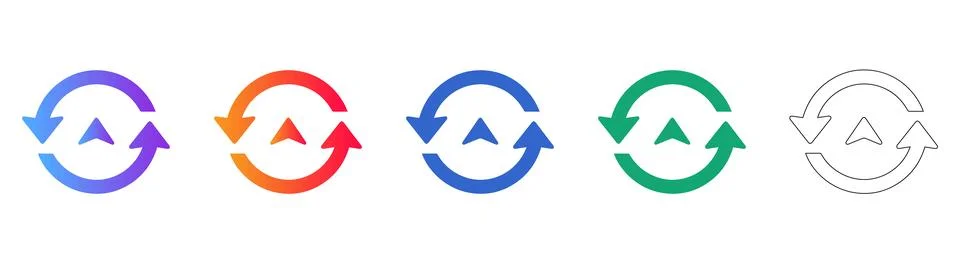 Sync and Refresh Arrow Cycle Icons Stock-Illustration