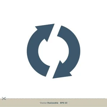 Sync Arrow Icon Vector Logo Template Illustration Design. Vector EPS 10. Stock Illustration