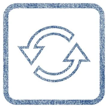 Sync Arrows Fabric Textured Icon Stock Illustration