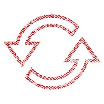 Sync Arrows Fabric Textured Icon Stock Illustration