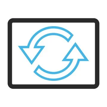 Sync Arrows Framed Glyph Icon Stock Illustration