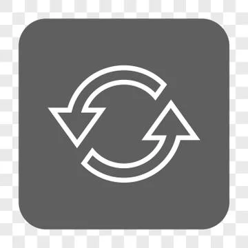 Sync Arrows Rounded Square Button Stock Illustration