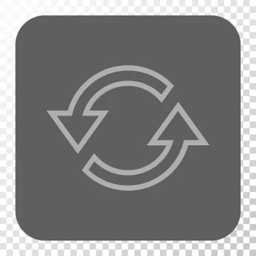 Sync Arrows Rounded Square Button Stock Illustration