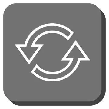 Sync Arrows Rounded Square Vector Icon Stock Illustration