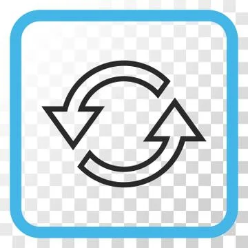 Sync Arrows Vector Icon In a Frame Stock Illustration