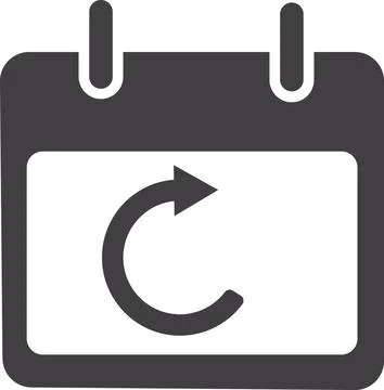Sync Calendar, Update Event, Recurring Task Stock Illustration