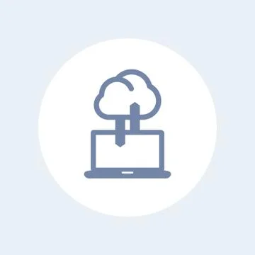 Sync with cloud icon isolated on white, vector illustration 스톡 일러스트