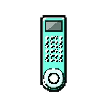 Sync digital bookmark pixel art vector illustration Stock Illustration