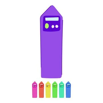 Sync digital bookmark vector cartoon graphic 스톡 일러스트