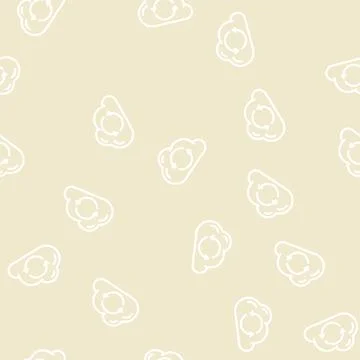 Sync file with cloud line vector seamless pattern Illustrazione stock