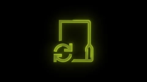 Sync folder stroke icon glowing neon animation Stock Footage 289521679